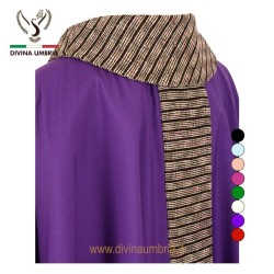 Purple chasuble out of pure wool fabric