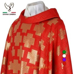 Red modern chasuble