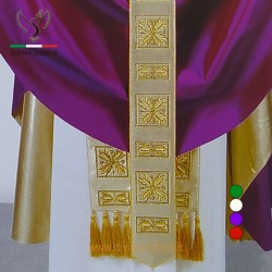 Stola in seta decorata con punti luce