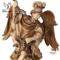 Statue of Saint Michael Archangel color stained.