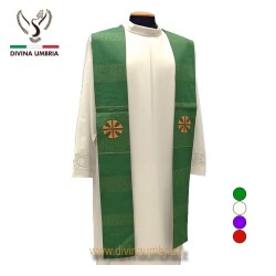 Stola sacerdotale in misto-lana ricamo Croce
