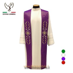 Purple Clergy stole out of wool with