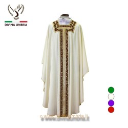 Chasuble with square neckline