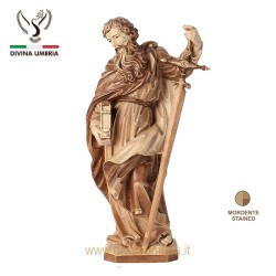Statua in legno scolpito a mano di San Paolo
