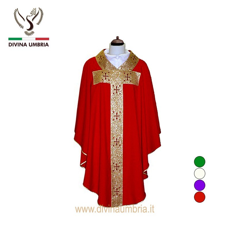 Red Gothic chasuble