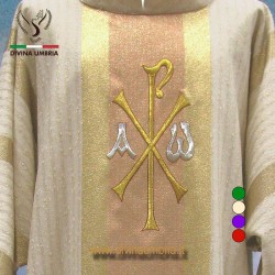 Dalmatica in pura lana con ricamo in filo d'oro