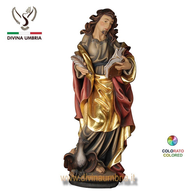 Statua di San Giovanni Evangelista in legno