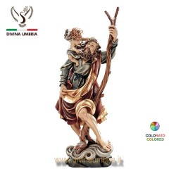 Woodcarved statue of Saint Christopher