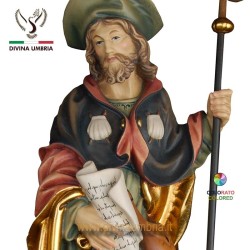 Statue of Saint James the Great in hand-carved wood