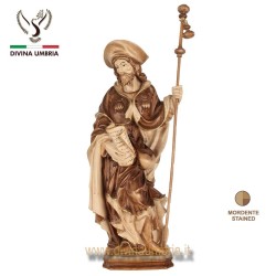 Statua San Giacomo il Maggiore in legno scolpito a mano