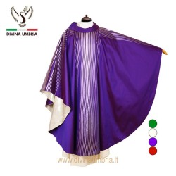 Purple chasuble out of silk fabric