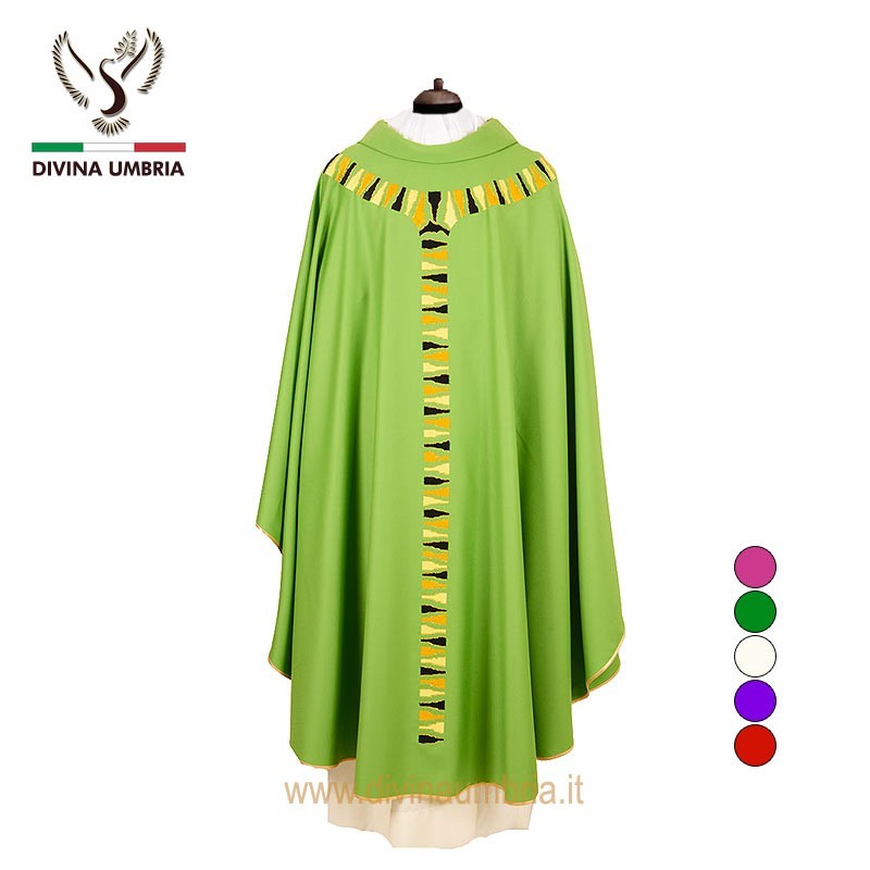 Green contemporary chasuble