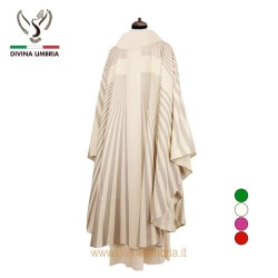 White chasuble out of pure silk fabric