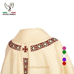 White chasuble made of silk