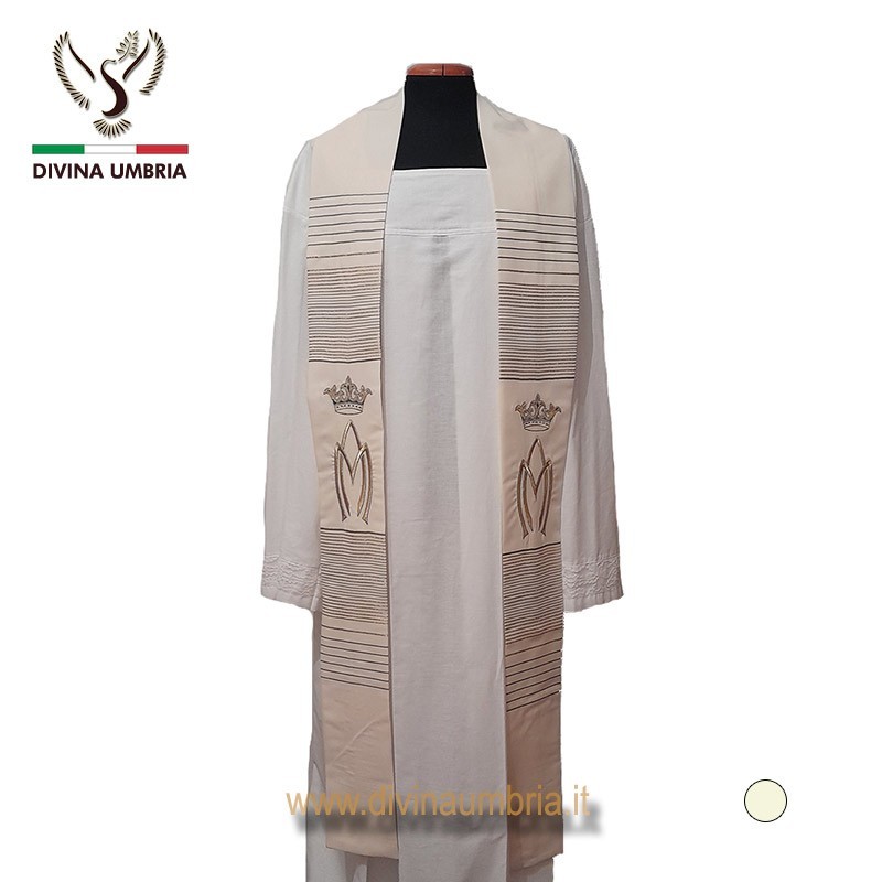 Embroidered Marian Overlay Stole