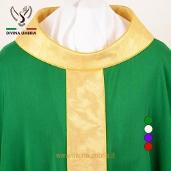 Green chasuble made of satin silk