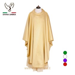 White chasuble out of silk fabric