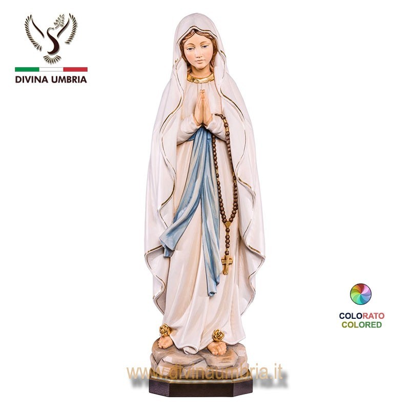 Statua in legno della Madonna di Lourdes