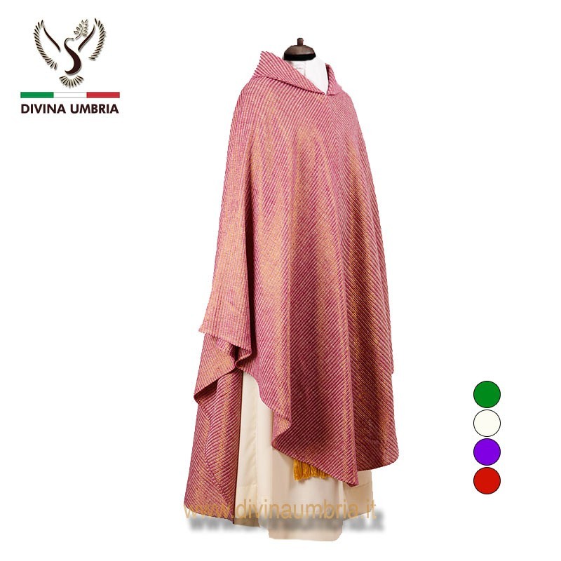 Purple chasuble out of raw silk