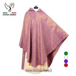Purple chasuble made of raw silk