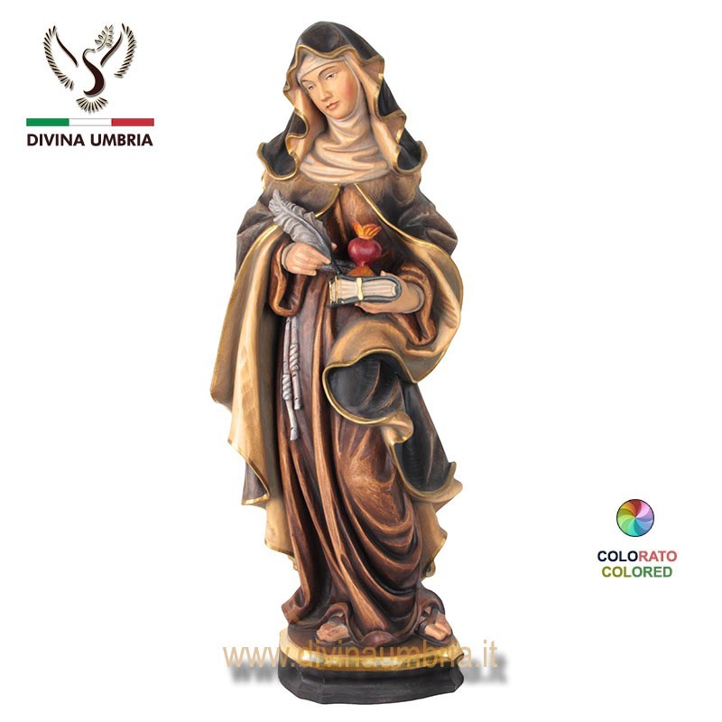 Hand-carved wood statue Saint Teresa of Ávila