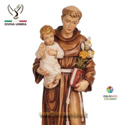 Statue Saint Antony of Padua in hand-carved wood