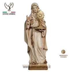 Statua in legno di Santa Chiara con ostensorio