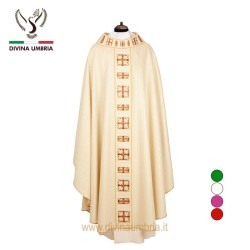 White chasuble with embroidery