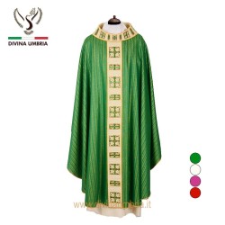 Green chasuble with embroidery