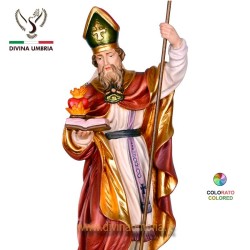 Statua di Sant'Agostino in legno scolpito a mano