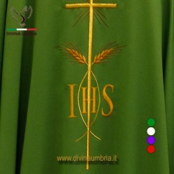Green Dalmatic Cross embroidery