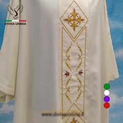 White Dalmatic with Cross embroidery