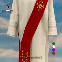 Embroidered Deacon Stole | Red