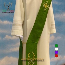 Embroidered Deacon Stole | Green